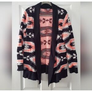 Charlotte Russe knit sweater oversized‎ cardigan XL pink black and white